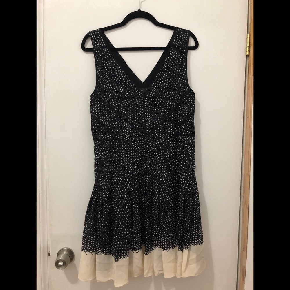 Proenza Schouler Black polka dot silk dress